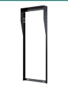 Akuvox X915 black in-wall rain cover — right three-quarter view