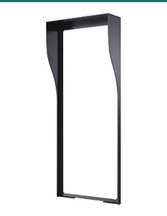 Akuvox X915 black in-wall rain cover — right three-quarter view 2