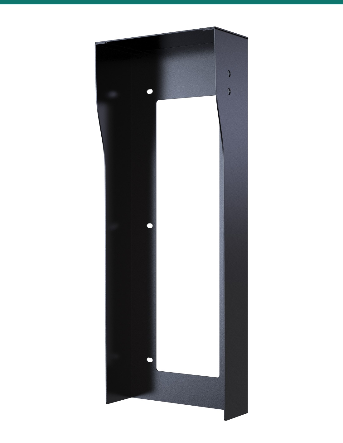 Akuvox X915 black on-wall rain cover — right three-quarter view