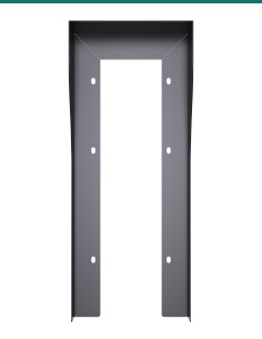 Akuvox R29 black on-wall rain hood — front