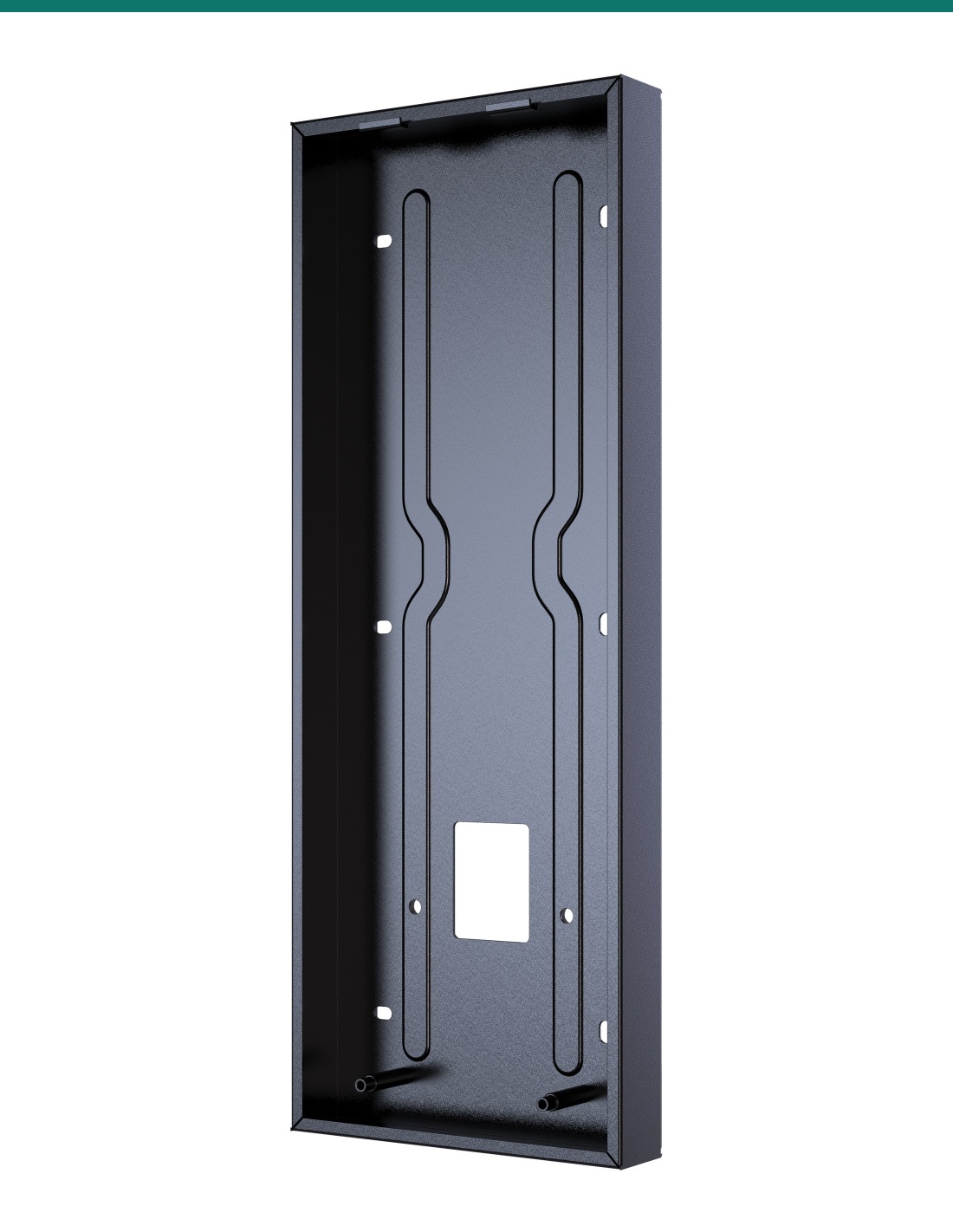 Akuvox X915 black on-wall mounting box — right three-quarter view