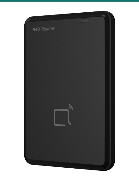 Akuvox ACR-CID01 desktop enrolment reader — right three-quarter view