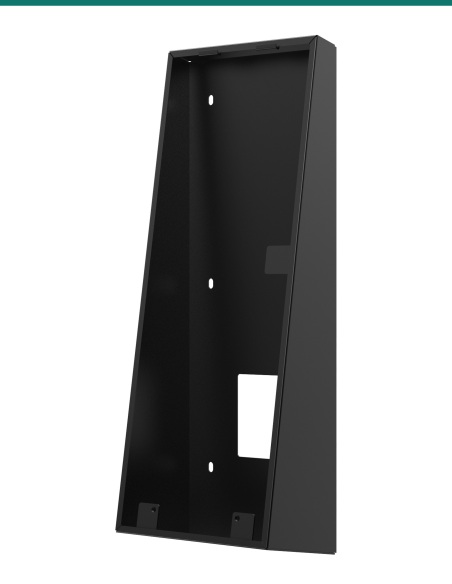 Akuvox X915 black angle on-wall kit — right three-quarter view Akuvox X915 black angle on-wall kit — right three-quarter view