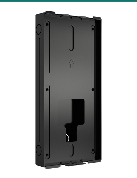 Akuvox S539 in-wall mounting box — left three-quarter view