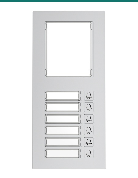 Akuvox MD06 6-button expansion module — front