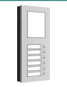 Akuvox MD06 6-button expansion module — left three-quarter view