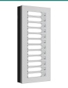 Akuvox MD12 12-button expansion module — left three-quarter view