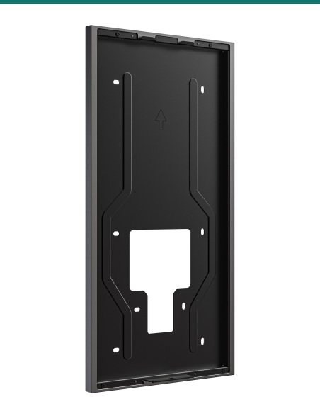 Akuvox S539 black on-wall mounting box — left three-quarter view