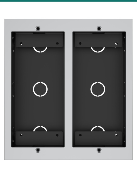 Akuvox Two-Unit In-Wall Box for R20K / R20B with MD06 / MD12 Modules — AK-MD2M-INWALLK