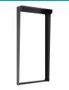 Akuvox S539 black in-wall rain hood — left three-quarter view