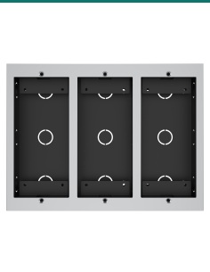 Akuvox three-unit in-wall box — front