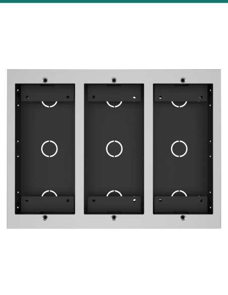 Akuvox Three-Unit In-Wall Box for R20K / R20B with MD06 / MD12 Modules — AK-MD3M-INWALLK