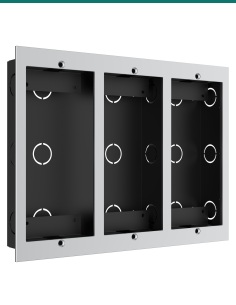 Akuvox three-unit in-wall box — front 2