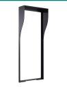 Akuvox R29 black in-wall rain hood — left three-quarter view