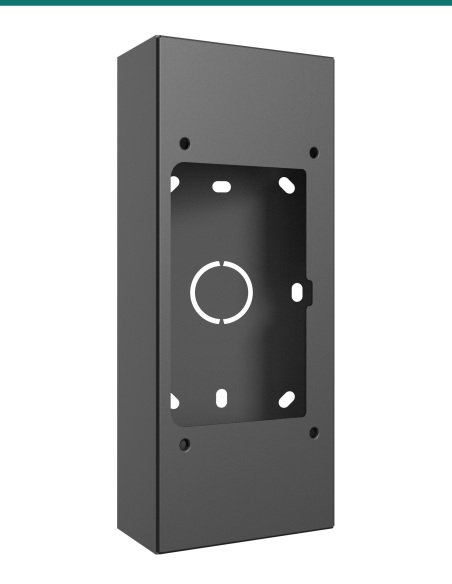 Akuvox R20K / R25K black rotatable angle bracket — right three-quarter view