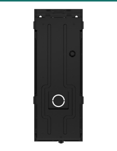 Akuvox S535 in-wall mounting box for expansion module — right three-quarter view 2