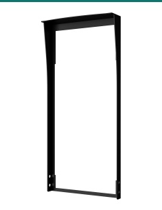 Akuvox S538 black in-wall rain cover — right three-quarter view