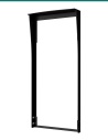 Akuvox S538 black in-wall rain cover — right three-quarter view
