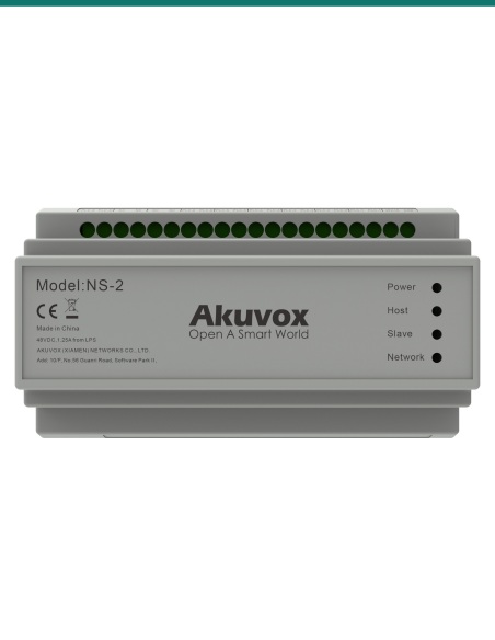 Akuvox NS-2 2-wire network switch — front