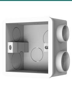 Akuvox E20S in-wall 86 back box — left three-quarter view 2