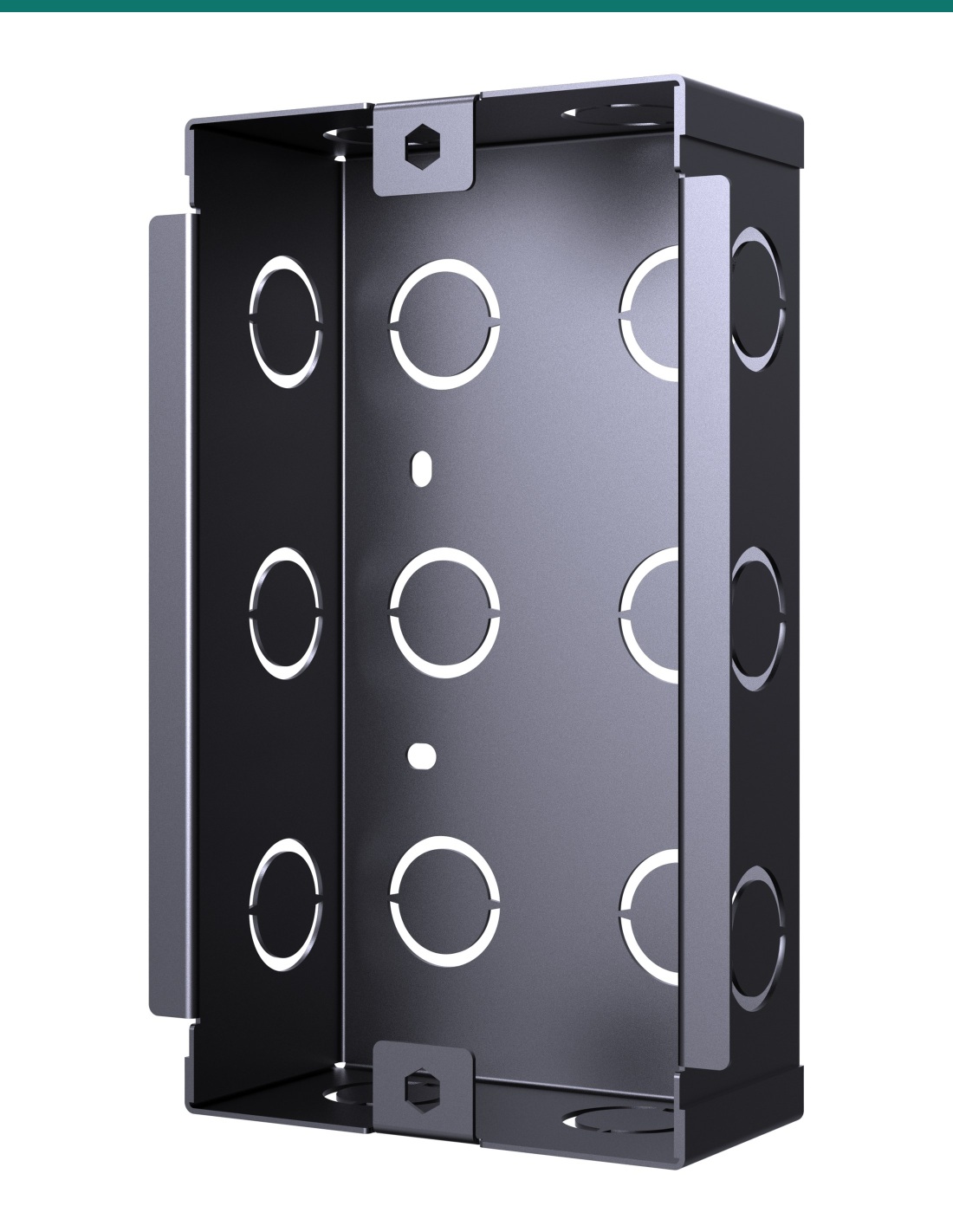 Akuvox R20A / R25A silver in-wall installation kit — flush box