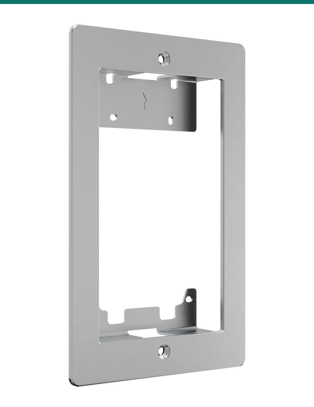 Akuvox R20A / R25A silver in-wall installation kit — decoration panel, left view