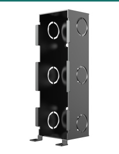 Akuvox A08S in-wall flush-mounting box — right three-quarter view 2