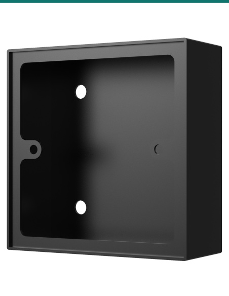 Akuvox A01 / A02 / A03 black on-wall mounting box — right three-quarter view