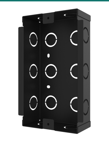 Akuvox R20A / R25A in-wall kit — black flush-mounting box