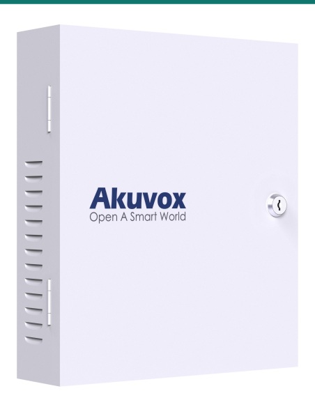 Akuvox EC33 lift controller cabinet — left three-quarter view Akuvox EC33 lift controller cabinet — left three-quarter view