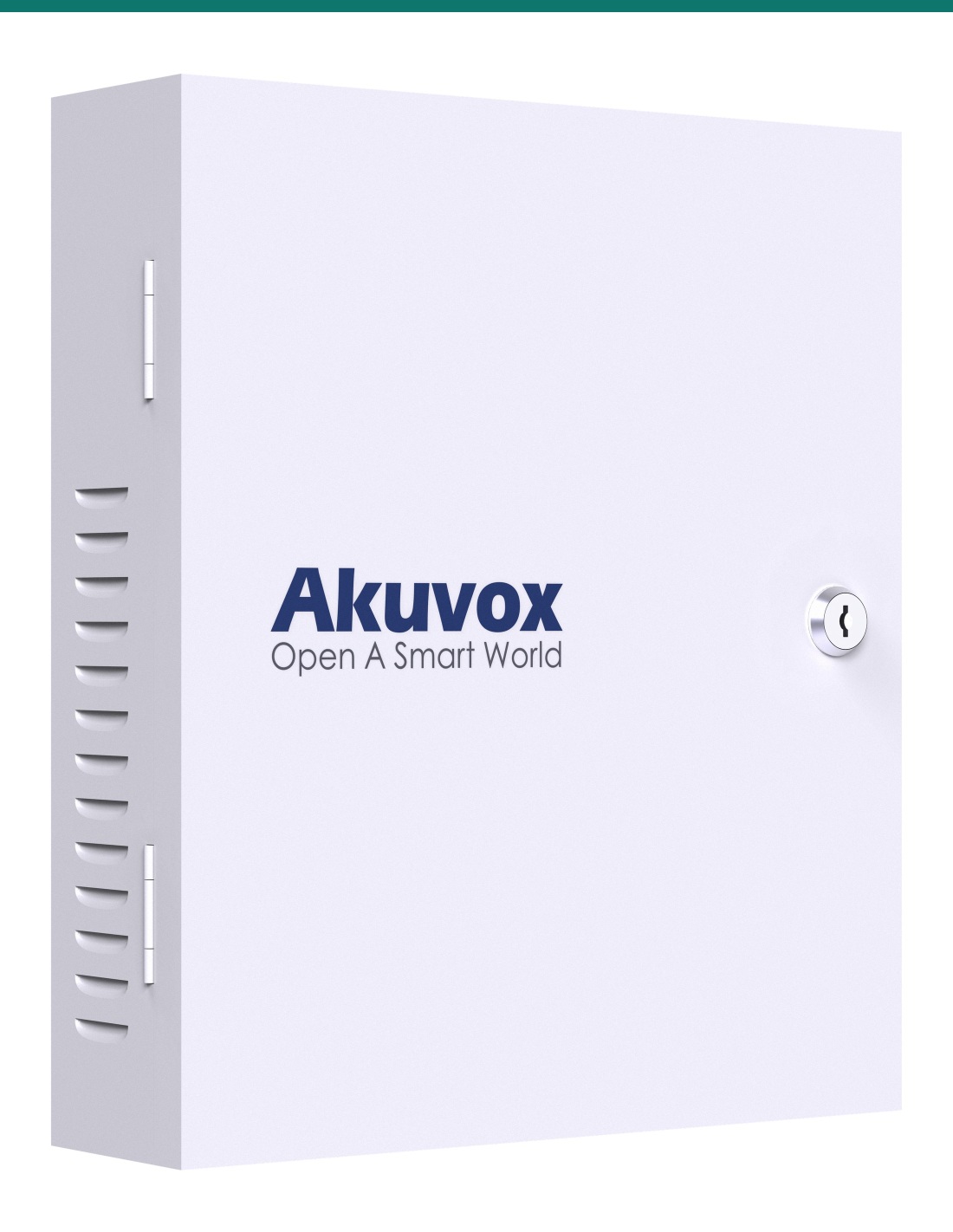Akuvox EC33 lift controller cabinet — left three-quarter view