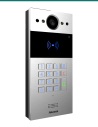 Akuvox R20K-2 silver 2-wire door phone — left three-quarter view