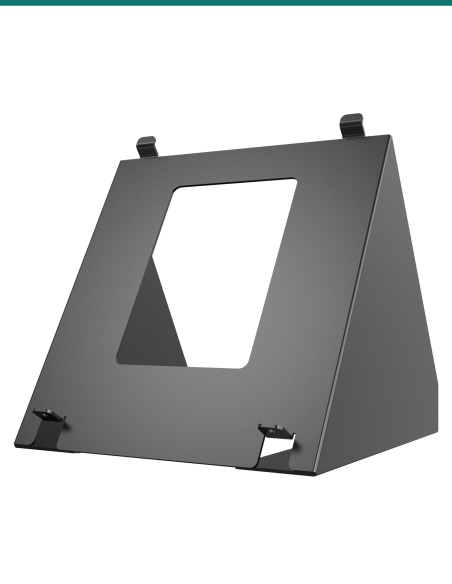 Akuvox S562 black desk stand — right three-quarter view