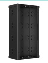Akuvox E21 black in-wall mounting box — left three-quarter view