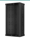 Akuvox E21 black in-wall mounting box — right three-quarter view