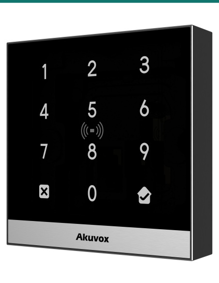 Akuvox A02S keypad access control terminal — right three-quarter view Akuvox A02S keypad access control terminal — right three-quarter view