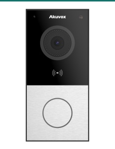 Akuvox E12S silver video doorbell — front