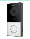 Akuvox E12S silver video doorbell — right three-quarter view
