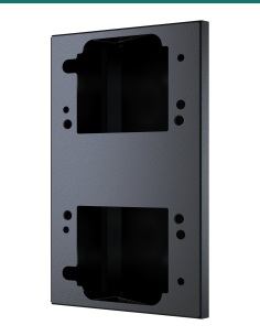 Akuvox R20A / R25A black rotary angle bracket — right three-quarter view
