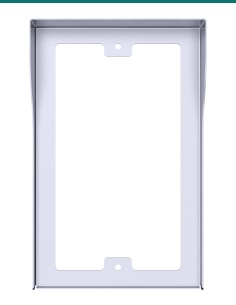 Akuvox R20A / R25A silver in-wall rain hood — front