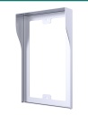 Akuvox R20A / R25A silver in-wall rain hood — right three-quarter view