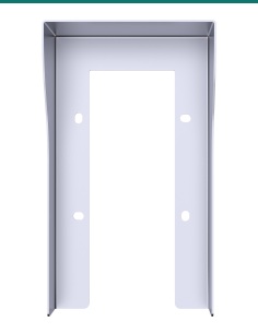 Akuvox R20A / R25A silver on-wall rain hood — front