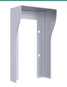 Akuvox R20A / R25A silver on-wall rain hood — left three-quarter view