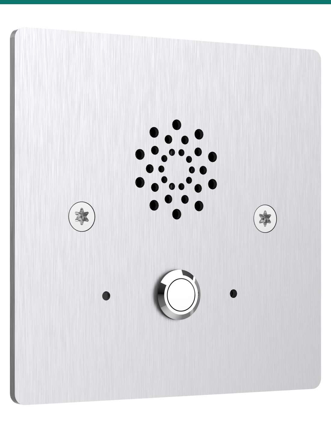 Akuvox E20S emergency intercom — left three-quarter view