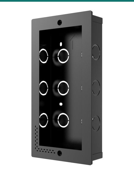 Akuvox E16 / A05 black in-wall installation kit — flush box
