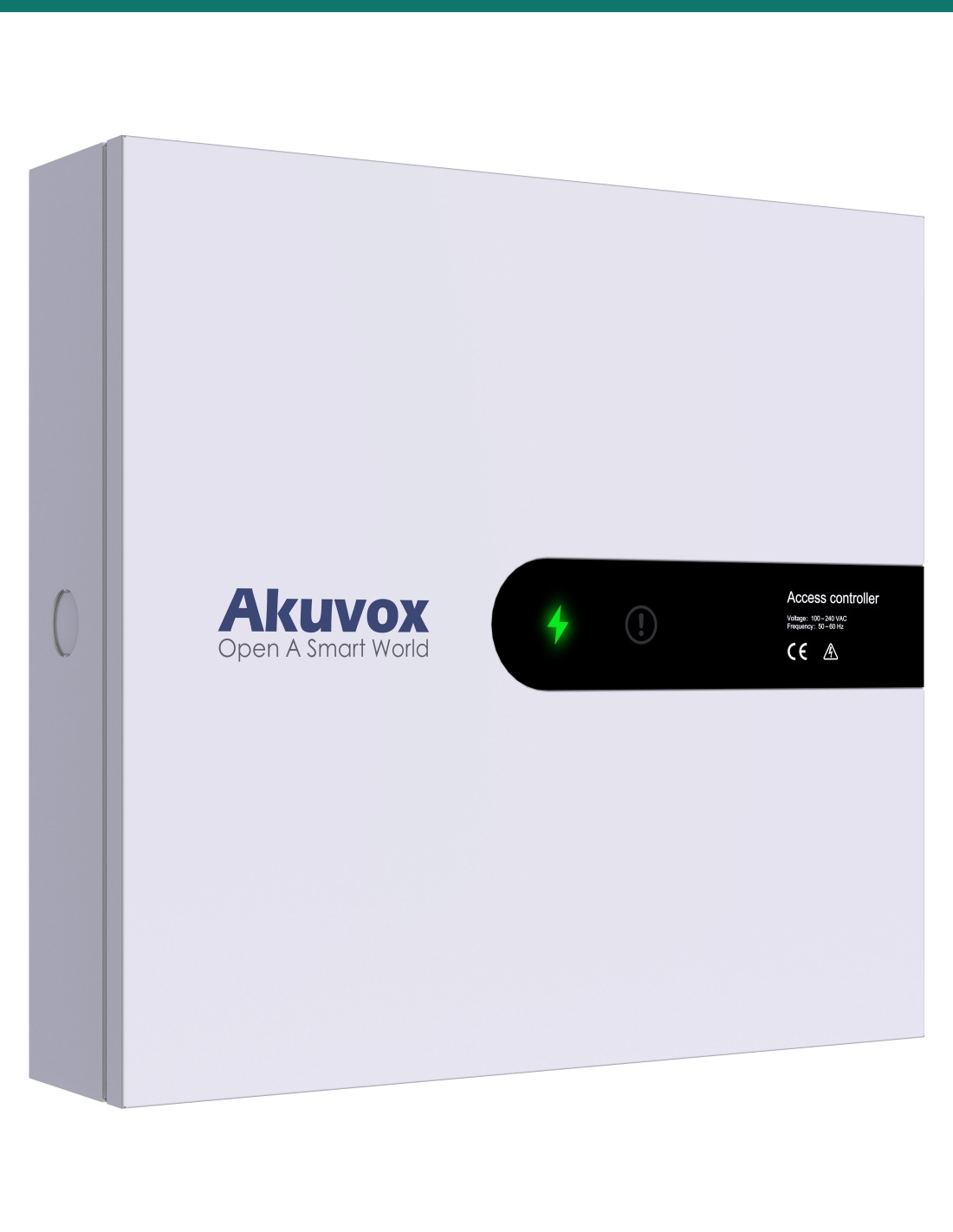 Akuvox A094S 4-door access controller — left three-quarter view