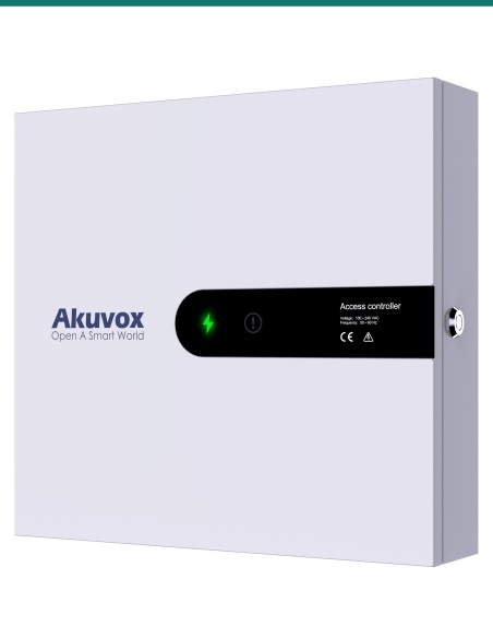 Akuvox A094S 4-door access controller — right three-quarter view Akuvox A094S 4-door access controller — right three-quarter view