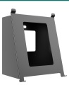 Akuvox S563 black surface-mount angle box — left three-quarter view