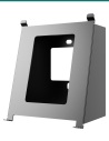 Akuvox S563 black surface-mount angle box — right three-quarter view