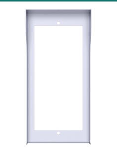 Akuvox R20K / R25K / R20B silver in-wall rain hood — front